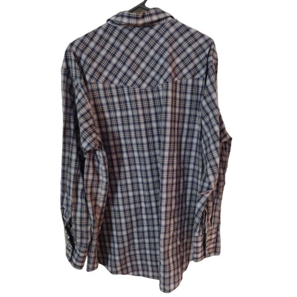 Men's‎ XL Plains Western Wear Long Sleeve Pearl Button Shirt - Picture 2 of 6